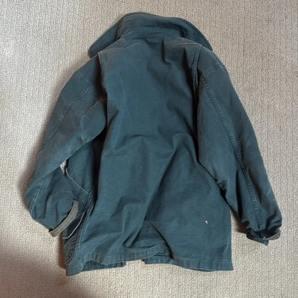 LL Bean Jacket Womens Canvas Barn Chore Field Coat Removable Lining T538 - Picture 6 of 6